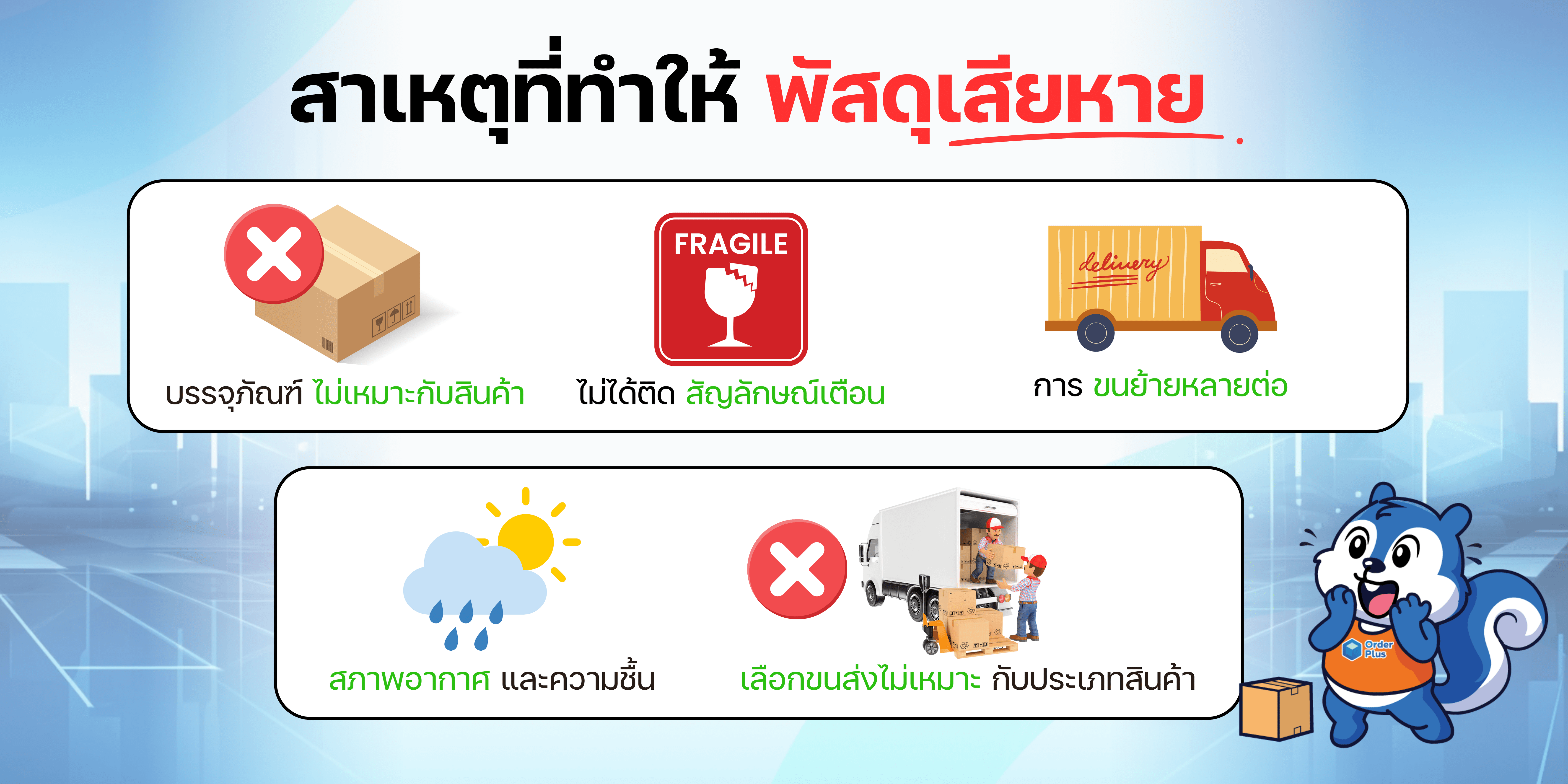 พัสดุเสียหายได้ยังไง